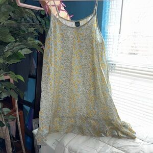 Wild Fable Floral Dress with Yellow and Blue Accents